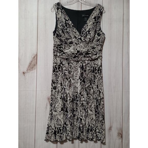 Connected‎ Apparel Dress Ladies 12 Black Sleeveless Midi - Picture 1 of 6